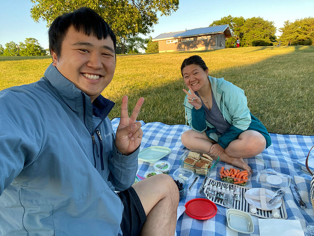 John and Lily at a picnic!